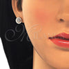 Sterling Silver Stud Earring, with White Cubic Zirconia, Polished, Rose Gold Finish, 02.336.0108.1