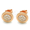 Sterling Silver Stud Earring, with White Cubic Zirconia, Polished, Rose Gold Finish, 02.336.0108.1 for wholesale, additional product view 4