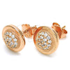 Sterling Silver Stud Earring, with White Cubic Zirconia, Polished, Rose Gold Finish, 02.336.0108.1