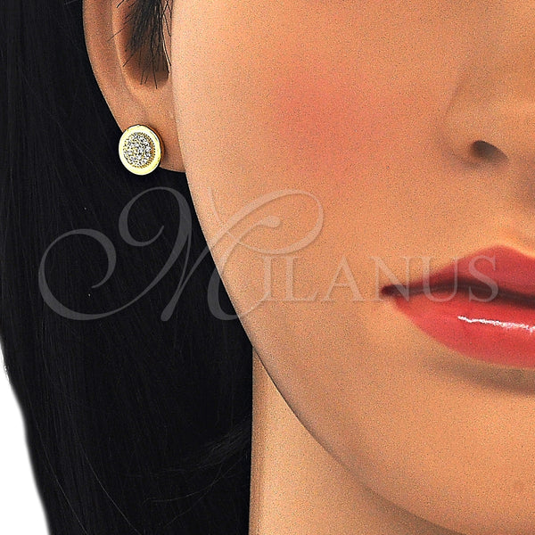 Sterling Silver Ring — Stud Earring with White Cubic Zirconia Polished 02. — alternate product view — SKU 125678 | Plata 925 anillo — Stud Earring with blanco Cubic Zirconia pulido 02. — SKU 125678