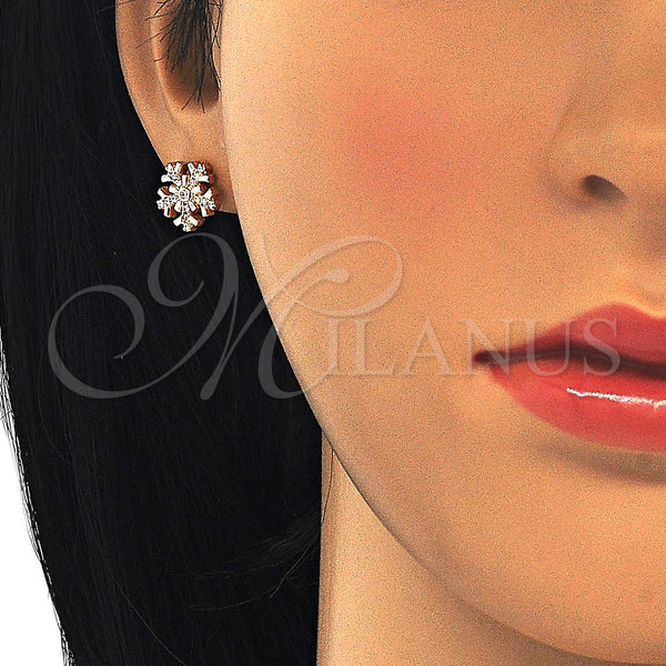 Sterling Silver Ring — Stud Earring with White and White Cubic Zirconia — alternate product view — SKU 125680 | Plata 925 anillo — Stud Earring with blanco and blanco Cubic Zirconia — SKU 125680