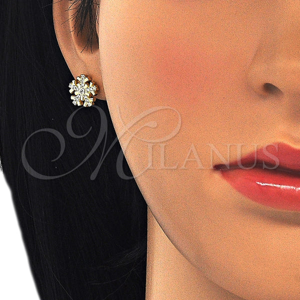Sterling Silver Ring — Stud Earring with White and White Cubic Zirconia — alternate product view — SKU 125681 | Plata 925 anillo — Stud Earring with blanco and blanco Cubic Zirconia — SKU 125681