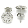 Sterling Silver Stud Earring, with White Cubic Zirconia, Polished, Rhodium Finish, 02.336.0115 for wholesale, additional product view 5