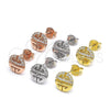 Sterling Silver Stud Earring, with White Cubic Zirconia, Polished, Rose Gold Finish, 02.336.0115.1