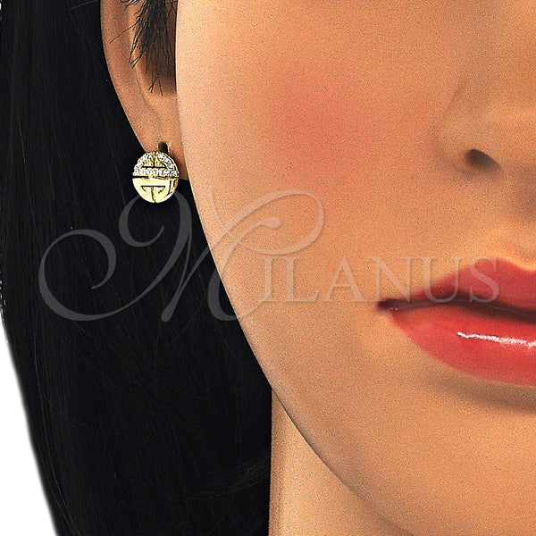 Sterling Silver Ring — Stud Earring with White Cubic Zirconia Polished 02. — alternate product view — SKU 125701 | Plata 925 anillo — Stud Earring with blanco Cubic Zirconia pulido 02. — SKU 125701