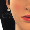 Sterling Silver Stud Earring, with White Cubic Zirconia, Polished, Golden Finish, 02.336.0115.2