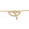 Sterling Silver Pendant Necklace, with White Cubic Zirconia, Polished, Rose Gold Finish, 04.336.0059.1.16 (02 MM Thickness, 16 Inches Length)