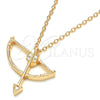 Sterling Silver Pendant Necklace, with White Cubic Zirconia, Polished, Rose Gold Finish, 04.336.0059.1.16 (02 MM Thickness, 16 Inches Length)