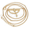Sterling Silver Pendant Necklace, with White Cubic Zirconia, Polished, Rose Gold Finish, 04.336.0059.1.16 (02 MM Thickness, 16 Inches Length)