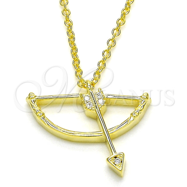 Sterling Silver Necklace — Pendant Necklace with White Cubic Zirconia Polished 04. — main product view — SKU 125713 | Plata 925 collar — Pendant Necklace with blanco Cubic Zirconia pulido 04. — SKU 125713