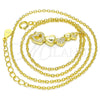 Sterling Silver Pendant Necklace, Heart Design, with White Cubic Zirconia, Polished, Golden Finish, 04.336.0053.2.16 (02 MM Thickness, 16 Inches Length)