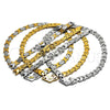 Sterling Silver Pendant Necklace, with White Cubic Zirconia and White Crystal, Polished, Golden Finish, 04.336.0063.2.16 (02 MM Thickness, 16 Inches Length)