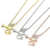 Sterling Silver Pendant Necklace, Bird Design, with White Cubic Zirconia, Polished, Golden Finish, 04.336.0028.2.16 (02 MM Thickness, 16 Inches Length)