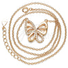 Sterling Silver Pendant Necklace, Butterfly Design, with White Cubic Zirconia, Polished, Rose Gold Finish, 04.336.0044.1.16 (01 MM Thickness, 16 Inches Length)
