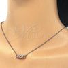 Sterling Silver Pendant Necklace, Mom and Heart Design, with White Cubic Zirconia, Polished, Rose Gold Finish, 04.336.0062.1.16 (02 MM Thickness, 16 Inches Length)