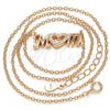 Sterling Silver Pendant Necklace, Mom and Heart Design, with White Cubic Zirconia, Polished, Rose Gold Finish, 04.336.0062.1.16 (02 MM Thickness, 16 Inches Length)