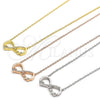 Sterling Silver Pendant Necklace, Infinite and Heart Design, with White Cubic Zirconia, Polished, Rhodium Finish, 04.336.0077.16 (02 MM Thickness, 16 Inches Length)