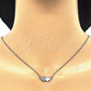 Sterling Silver Pendant Necklace, with White Cubic Zirconia, Polished, Rhodium Finish, 04.336.0080.16 (02 MM Thickness, 16 Inches Length)