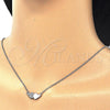 Sterling Silver Pendant Necklace, with White Cubic Zirconia, Polished, Rhodium Finish, 04.336.0080.16 (02 MM Thickness, 16 Inches Length)