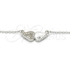 Sterling Silver Pendant Necklace, with White Cubic Zirconia, Polished, Rhodium Finish, 04.336.0080.16 (02 MM Thickness, 16 Inches Length)