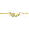 Sterling Silver Pendant Necklace, with White Cubic Zirconia, Polished, Golden Finish, 04.336.0080.2.16 (02 MM Thickness, 16 Inches Length)