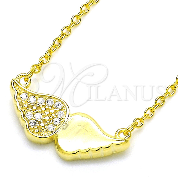 Sterling Silver Necklace — Pendant Necklace with White Cubic Zirconia Polished 04. — main product view — SKU 125751 | Plata 925 collar — Pendant Necklace with blanco Cubic Zirconia pulido 04. — SKU 125751