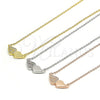 Sterling Silver Pendant Necklace, with White Cubic Zirconia, Polished, Golden Finish, 04.336.0080.2.16 (02 MM Thickness, 16 Inches Length)