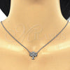 Sterling Silver Pendant Necklace, Tree Design, with White Cubic Zirconia, Polished, Rhodium Finish, 04.336.0083.16 (01 MM Thickness, 16 Inches Length)