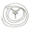 Sterling Silver Pendant Necklace, with White and White Cubic Zirconia, Polished, Rhodium Finish, 04.336.0084.16 (02 MM Thickness, 16 Inches Length)