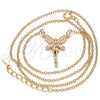 Sterling Silver Pendant Necklace, with White and White Cubic Zirconia, Polished, Rose Gold Finish, 04.336.0084.1.16 (02 MM Thickness, 16 Inches Length)