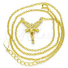 Sterling Silver Pendant Necklace, with White and White Cubic Zirconia, Polished, Golden Finish, 04.336.0084.2.16 (02 MM Thickness, 16 Inches Length)