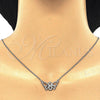 Sterling Silver Pendant Necklace, Butterfly and Infinite Design, with White Cubic Zirconia, Polished, Rhodium Finish, 04.336.0086.16 (02 MM Thickness, 16 Inches Length)