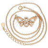 Sterling Silver Pendant Necklace, Butterfly and Infinite Design, with White Cubic Zirconia, Polished, Rose Gold Finish, 04.336.0086.1.16 (02 MM Thickness, 16 Inches Length)