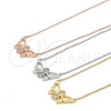 Sterling Silver Pendant Necklace, Butterfly and Infinite Design, with White Cubic Zirconia, Polished, Golden Finish, 04.336.0086.2.16 (02 MM Thickness, 16 Inches Length)