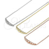 Sterling Silver Pendant Necklace, with White Cubic Zirconia, Polished, Rose Gold Finish, 04.336.0089.1.16 (01 MM Thickness, 16 Inches Length)