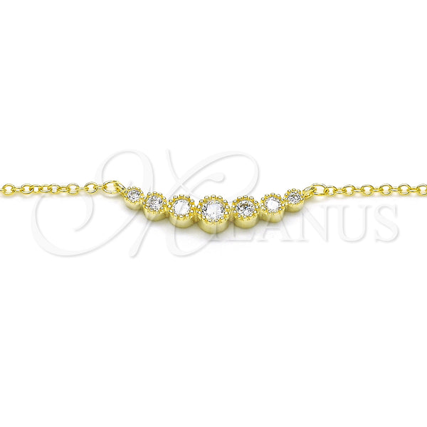 Sterling Silver Necklace — Pendant Necklace with White Cubic Zirconia Polished 04. — alternate product view — SKU 125778 | Plata 925 collar — Pendant Necklace with blanco Cubic Zirconia pulido 04. — SKU 125778