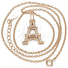 Sterling Silver Pendant Necklace, Eiffel Tower Design, with White Cubic Zirconia, Polished, Rose Gold Finish, 04.336.0093.1.16 (02 MM Thickness, 16 Inches Length)