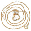 Sterling Silver Pendant Necklace, Heart Design, with White Cubic Zirconia, Polished, Rose Gold Finish, 04.336.0094.1.16 (01 MM Thickness, 16 Inches Length)