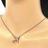 Sterling Silver Pendant Necklace, with White Micro Pave, Polished, Rose Gold Finish, 04.336.0051.1.16 (02 MM Thickness, 16 Inches Length)