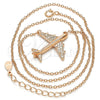 Sterling Silver Pendant Necklace, with White Micro Pave, Polished, Rose Gold Finish, 04.336.0051.1.16 (02 MM Thickness, 16 Inches Length)