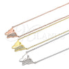 Sterling Silver Pendant Necklace, Butterfly Design, with White Micro Pave, Polished, Golden Finish, 04.336.0098.2.16 (01 MM Thickness, 16 Inches Length)