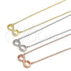 Sterling Silver Pendant Necklace, Infinite Design, with White Cubic Zirconia, Polished, Golden Finish, 04.336.0099.2.16 (01 MM Thickness, 16 Inches Length)