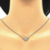Sterling Silver Pendant Necklace, with White Cubic Zirconia, Polished, Rhodium Finish, 04.336.0101.16 (01 MM Thickness, 16 Inches Length)