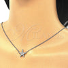 Sterling Silver Pendant Necklace, with White Cubic Zirconia, Polished, Rhodium Finish, 04.336.0101.16 (01 MM Thickness, 16 Inches Length)