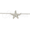 Sterling Silver Pendant Necklace, with White Cubic Zirconia, Polished, Rhodium Finish, 04.336.0101.16 (01 MM Thickness, 16 Inches Length)