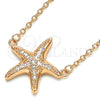 Sterling Silver Pendant Necklace, with White Cubic Zirconia, Polished, Rose Gold Finish, 04.336.0101.1.16 (01 MM Thickness, 16 Inches Length)