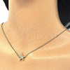 Sterling Silver Pendant Necklace, with White Cubic Zirconia, Polished, Golden Finish, 04.336.0101.2.16 (01 MM Thickness, 16 Inches Length)