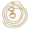 Sterling Silver Pendant Necklace, with White Cubic Zirconia, Polished, Rose Gold Finish, 04.336.0103.1.16 (02 MM Thickness, 16 Inches Length)