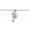 Sterling Silver Pendant Necklace, with White and Black Cubic Zirconia, Polished, Rhodium Finish, 04.336.0122.16 for wholesale, additional product view 4