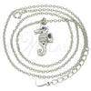 Sterling Silver Pendant Necklace, with White and Black Cubic Zirconia, Polished, Rhodium Finish, 04.336.0122.16 for wholesale, additional product view 6